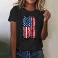 thumbnail image 4 of Goodtrade8 Summer Shirts for Women July 4th American Flag Pullover Short Sleeve Red White and Blue Independence Day Casual , Graphic Fashion Juniors Tops Red White and Blue, 4 of 7