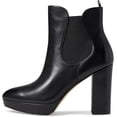 thumbnail image 4 of Cole Haan Remi Black Leather Almond Toe Block Heel Pull On Ankle Boots (Black Leather, 9), 4 of 5