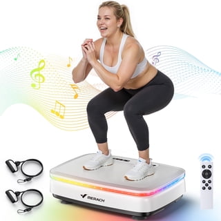 walmart vibration machine ProHT NexHT Fitness Vibration Platform Workout Trainer Machine with Two  Bands and Remote for Whole Body Fitness, Red