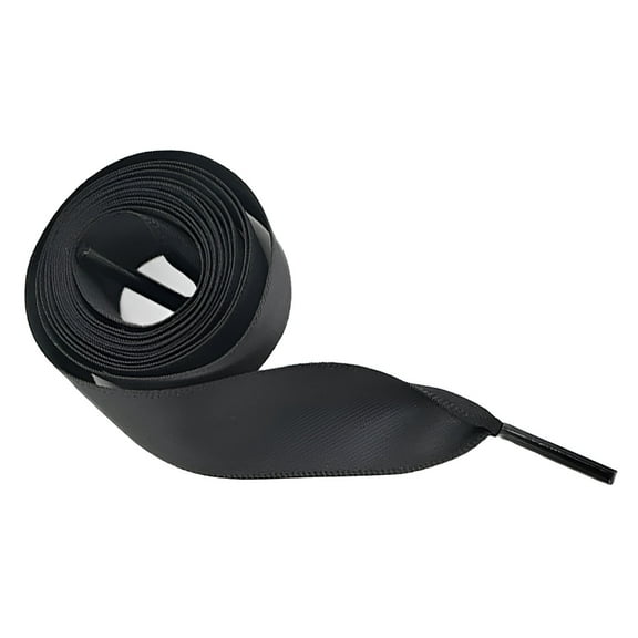 VANIDO Pair of 0.7M Silk Ribbon Shoelaces Fashion Shoe Laces Flat Shoestring for Diy Shoes Decoration Black Shoe Laces(Black)