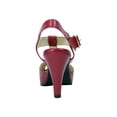 thumbnail image 4 of FIC PEERAGE Margie Women Extra Wide Width Platform Heeled Sandal RED 7.5, 4 of 6