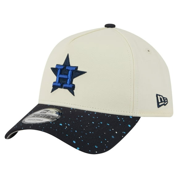 Men's New Era Cream Houston Astros Speckle A-Frame 9FORTY Adjustable Hat