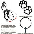 thumbnail image 5 of Paw Print Metal Towel Ring Cute Cat Paw Print Towel Holder Dog Claw Pattern Towel Ring Black Art Towel Rack Wall Mounted for Bathroom Kitchen Towel Hanger Home Decors Gift, 5 of 9