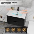 thumbnail image 5 of Eclife 30" Modern Wall Mount Bathroom Vanity Set with Integrated Sink Top, Faucet, Floating Cabinet, 5 of 8
