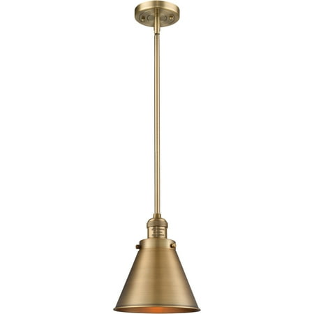 

Brushed Brass Tone Mini Pendants 8 Wide Steel/Cast Brass Medium Base LED 1 Light Fixture