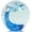 Sky Blue, variant on Hand Blown Glass Ocean Wave Paperweight - 2.36" Beach Decor Ball for Home Office Desk, Nautical Bathroom Decoration & Gift for Ocean Lovers