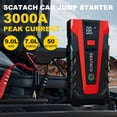thumbnail image 2 of Arrancador de batería para auto Scatach 3000A, portátil, batería de 12V, 2 of 7