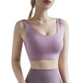 thumbnail image 1 of Ropa interior de mujer Mujeres Yoga Sujetador Deportes U Cuello Entrenamiento Jogging Wirefree Casual Tank Tops, 1 of 7