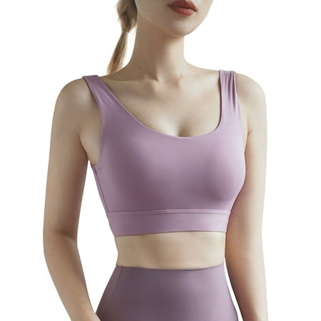 

Yabuy Women Yoga Bra Sports U Neck Workout Jogging Wirefree Casual Tank Tops