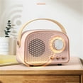 thumbnail image 3 of Retro Bluetooth Speaker - Portable Wireless Speaker with FM/USB/SD Card Support, 6H Playtime, Pink, Great Sound for Outdoor/Home, 3 of 3