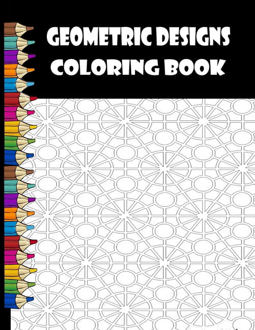 for Young & Adults BONUS COLORED PENCILS GEOMETRIC Coloring Books LOT of 4 