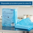 thumbnail image 6 of McKesson Chemotherapy Procedure Gown, Disposable - Full-Back, Waist Tie, AAMI Level 2, Unisex, Non-Sterile - Blue, Size XL, 51 in L, 10 Count, 6 of 10