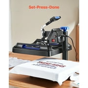 VEVOR Heat Press Machine 8 in 1 Combo, Heat Press 15x15 in, Swing Away T Shirt Printing Machine Digital Control, Multifunction Transfer Machine Sublimation, for T-Shirt Hat Cap Mug Plate, Blue