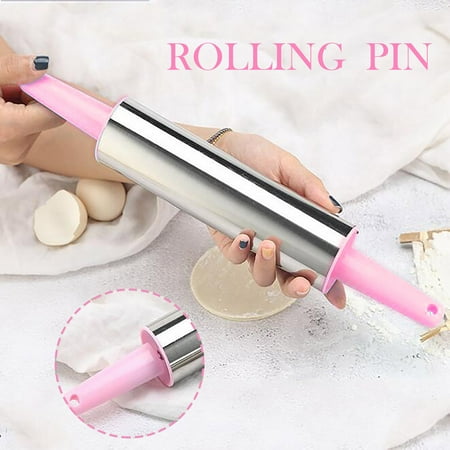 

absuyy Stainless Steel Rolling Pin in Clearance- Stainless Steel Rolling Stick Press Bar Baking Tool New Type