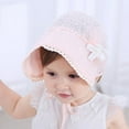 thumbnail image 3 of Newborn Infant Beach Bucket Hat Baby Girl Boy Summer Cap Lace Bonnet, 3 of 5