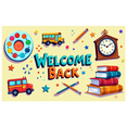 thumbnail image 1 of Back to School Classroom Banner Welcome Decoration Backdrop for School Supplies Classroom Teaching Space Party Props Background, 1 of 4