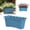 Blue, variant on Hoosue Scalloped Edge Plastic Window Box Planters, Rectangular Flower Pots with Drainage, Lightweight Decorative Planters for Indoor/Outdoor Use