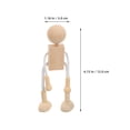 thumbnail image 2 of unbranded 10pcs Mini People Doll Robot Wooden Figures Decorative Peg Dolls Toy Unfinished Wooden People Doll Robot For Diy Painting Craft Art Peg Game Party Decoration, 2 of 8