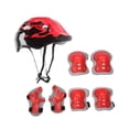 thumbnail image 3 of Casco de bicicleta para niños con rodilleras, coderas, muñequeras, equipo para patinar Rojo, 3 of 8