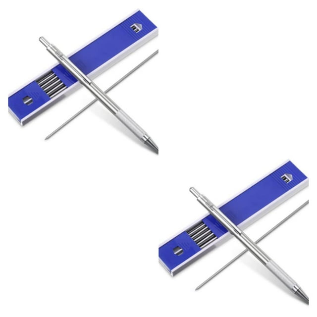 ZheElen Crayon Mécanique d'Ingénierie Portable à Main de Rechange Rechargeable pour Ingénieur Dessin Tracé Croquis Stylo de Conception 2 Ensembles
