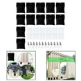 thumbnail image 1 of 12 pesas para cortinas de exterior con abrazaderas, bolsas pesadas para cortinas resistentes, para banderas, manteles, tapetes de picnic al aire libre Negro, 1 of 8