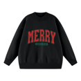 thumbnail image 5 of Fiaer Merry Christmas Sweaters for Women Thermal Trendy Oversized Warm Knitted Pullover Lined Crew Neck Long Sleeve Warm Xmas Tops Black XXL, 5 of 5