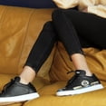 thumbnail image 4 of DOGO Black Sneakers for Women - Handmade Women's Fashion Sneakers, Vegan Leather and Unique Design, Comfortable Shoes for Women, Ace Sneakers The Wise Owl, Size 7.5, 4 of 5