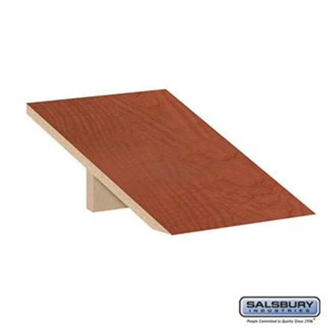 Salsbury 33357CHE 15 in. Sloping Hood for Designer Locker, Cherry