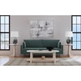 thumbnail image 4 of Horizons White Marble White Oak Coffee Table with Casters, 4 of 6