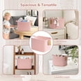 thumbnail image 4 of Cesta de almacenamiento Goodpick de cuerda de algodón 33x25x23 cm rosa claro, 4 of 7