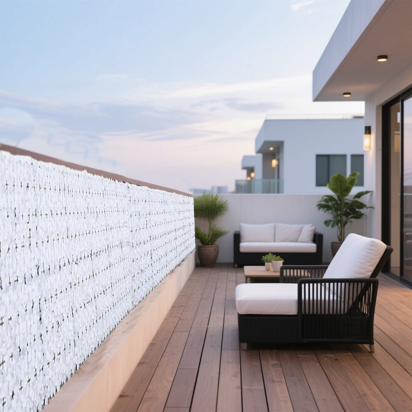 Aufun écran De Confidentialité Pour Balcon Pvc Résistant Aux