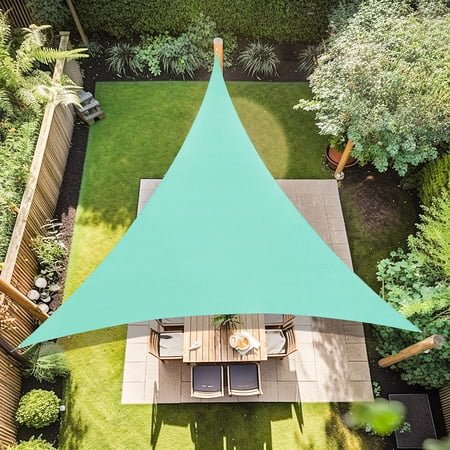 Artpuch 25 x25 x25  Customize Sun Shade Sail Turquoise UV Block 185 GSM Commercial Triangle Outdoor Covering for Backyard  Pergola  Pool (Customized Available) AT-10T