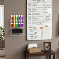 thumbnail image 6 of MyGift Clear Acrylic 5-Slot Wall Mounted Whiteboard Dry Erase Marker and Eraser Organizer, 6 of 7