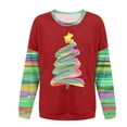 thumbnail image 4 of hotojiny Merry Christmas Sweaters for Women Casual Loose Fit Knit Pullover Fall Winter Tops Fashion Print Ugly Sweater, 4 of 4