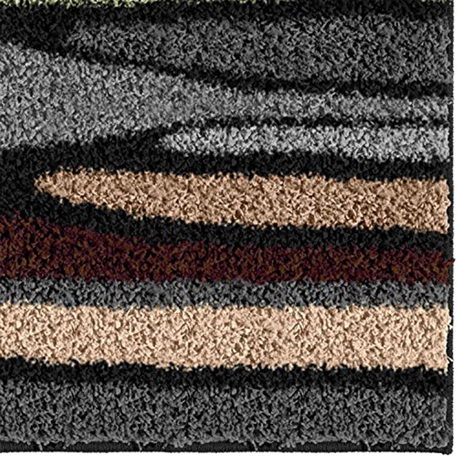 Orian Rugs Shag Stripes Plateau Multi Area Rug (7'10" x 10'10