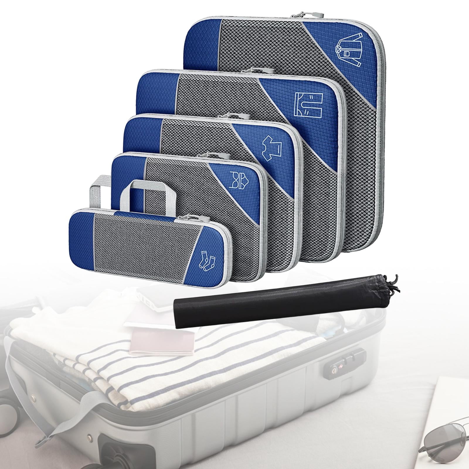 Fiocias 1Set Compression Packing Cubes Extensible Travel Accessories Suitcase Organizers