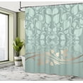 thumbnail image 4 of Ambesonne Floral Shower Curtain, Yellow Tones Blossoming Art, 69"Wx84"L, Sage Green, 4 of 4
