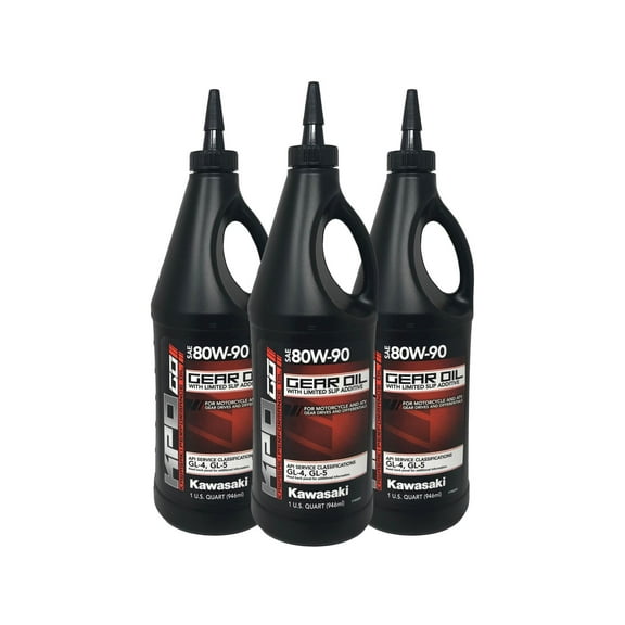 Kawasaki OEM KPO Gear Oil with Limited Slip Quart K6103G-103-01Q - 3 Pack