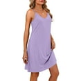 thumbnail image 4 of Atogsazn Swimsuit Cover Up for Women Crochet Hollow Out Summer V Neck Dresses Clothes 2025 Purple XL, 4 of 6