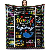 Best Gifts for Kids With Autism Awareness Best Gifts for Autistic Teenager Gifts for Autistic Boys Kids Girls Autism Gifts for Kids With Autism Throw Blanket 60x50 Inch (Autism Gifts, 60x50 Inch)