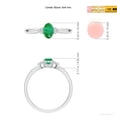 thumbnail image 6 of ANGARA Natural Solitaire Emerald Split Shank Engagement Ring with Trio Diamonds in 14K White Gold for Women (Size-6x4mm) | May Birthstone, Anniversary, Jewelry Gift for Women | Natural Emerald Ring, 6 of 10