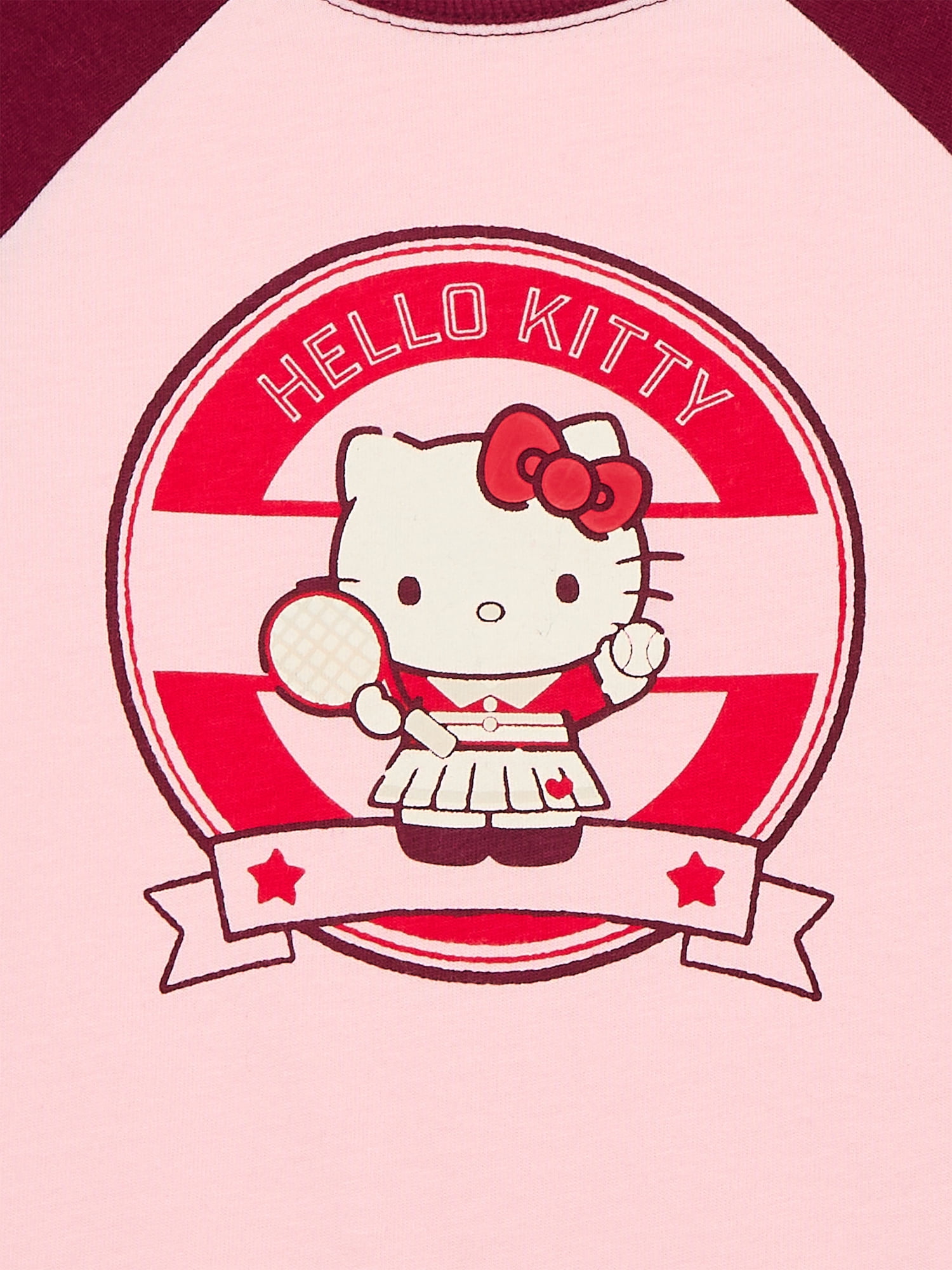Wonder Nation Hello Kitty Girls Cotton Graphic Tee with Long Sleeves, Sizes 4-18