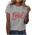 thumbnail image 5 of VKOYWKM Womens Valentine T Shirts Romantic Love Heart Graphic Tee Tops Short Sleeve Casual Crew Neck Love Heart T-Shirts Happy Valentines Day Shirts, 5 of 6