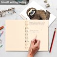 thumbnail image 5 of Sloth Wood Ring Binder Notebook Journey Note Diary College Ruled Spiral Notebook Study Loose Leaf Paper A5 60 Pages, 5 of 8
