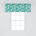 thumbnail image 2 of Ambesonne Bear Window Valance, Funny Animals and Bees, 54" X 18", Turquoise Tan and Beige, 2 of 3