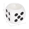 thumbnail image 4 of Tobacco Scented Dice Candle for Men and Women - Decorative Small Pillar and Votive Candle for Home Display - Indoor and Outdoor Safe for Living Room, Bedroom, or Bathroom - 4", Black & White, 4 of 14