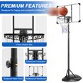 thumbnail image 5 of Portable Basketball Hoop System Stand Height Adjustable 7.5ft - 9.2ft with 32 Inch Backboard and Wheels for Youth Adults Indoor Outdoor Basketball Goal, 5 of 7