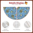 thumbnail image 3 of Lukts Blue paisley pattern Print Color Life Christmas Tree Skirt, Winter Holiday Tree Mat Decoration ,Can be Used as A Shawl-, 3 of 6
