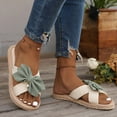 thumbnail image 2 of Dakaela Women's Summer Slippers Cross Band House Shoes Bow Beach Outdoor Indoor Walking Slides Sandal, 2 of 7