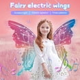 thumbnail image 2 of Alas de mariposa eléctricas brillantes con música, ala de hada móvil brillante para niños, fiesta de cumpleaños, Navidad y Halloween, vestido, 2 of 4